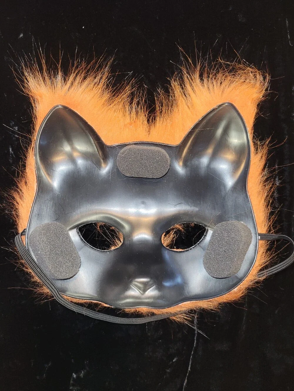 Orange Faux Fur Fox Face Mask